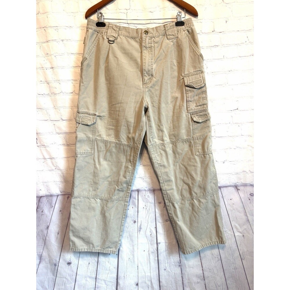 5.11 Tactical Series Mens Pants 34x30 Khaki Original Cotton Canvas Cargo 74251